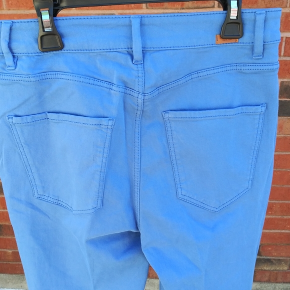 Massimo Dutti Skinny Fit Blue Flare Pants - Picture 6 of 6